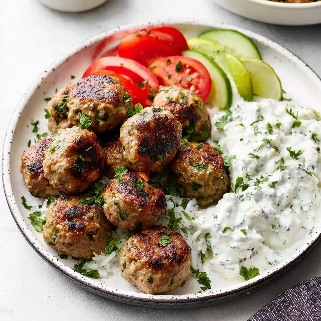 Greek Turkey Meatballs with Tzatziki Recipe - Recipe Image