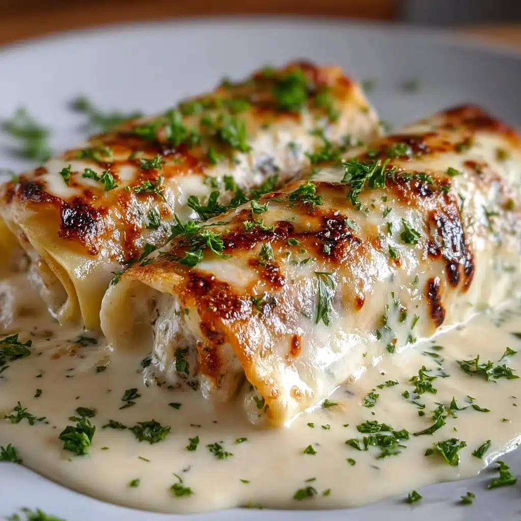 Chicken Alfredo Lasagna Rolls Recipe - Recipe Image