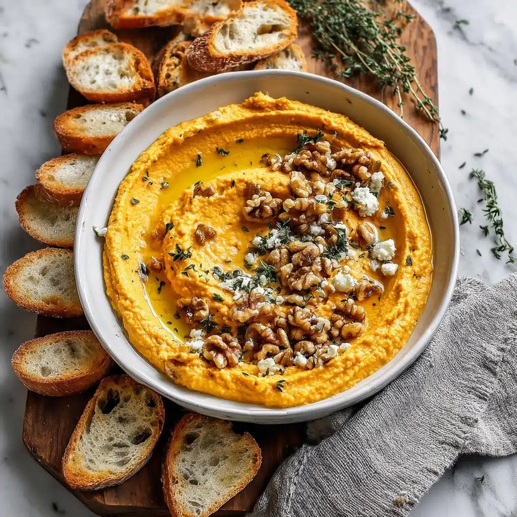 Pumpkin Whipped Feta Dip with Honey, Walnuts & Thyme Recipe - Recipe Image