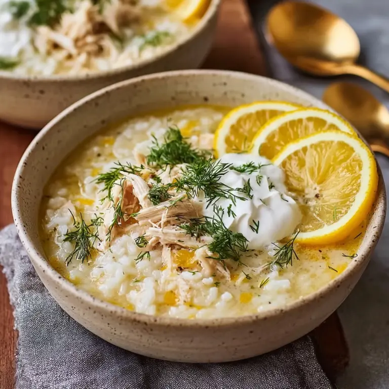 Mediterranean Lemon Chicken Soup
