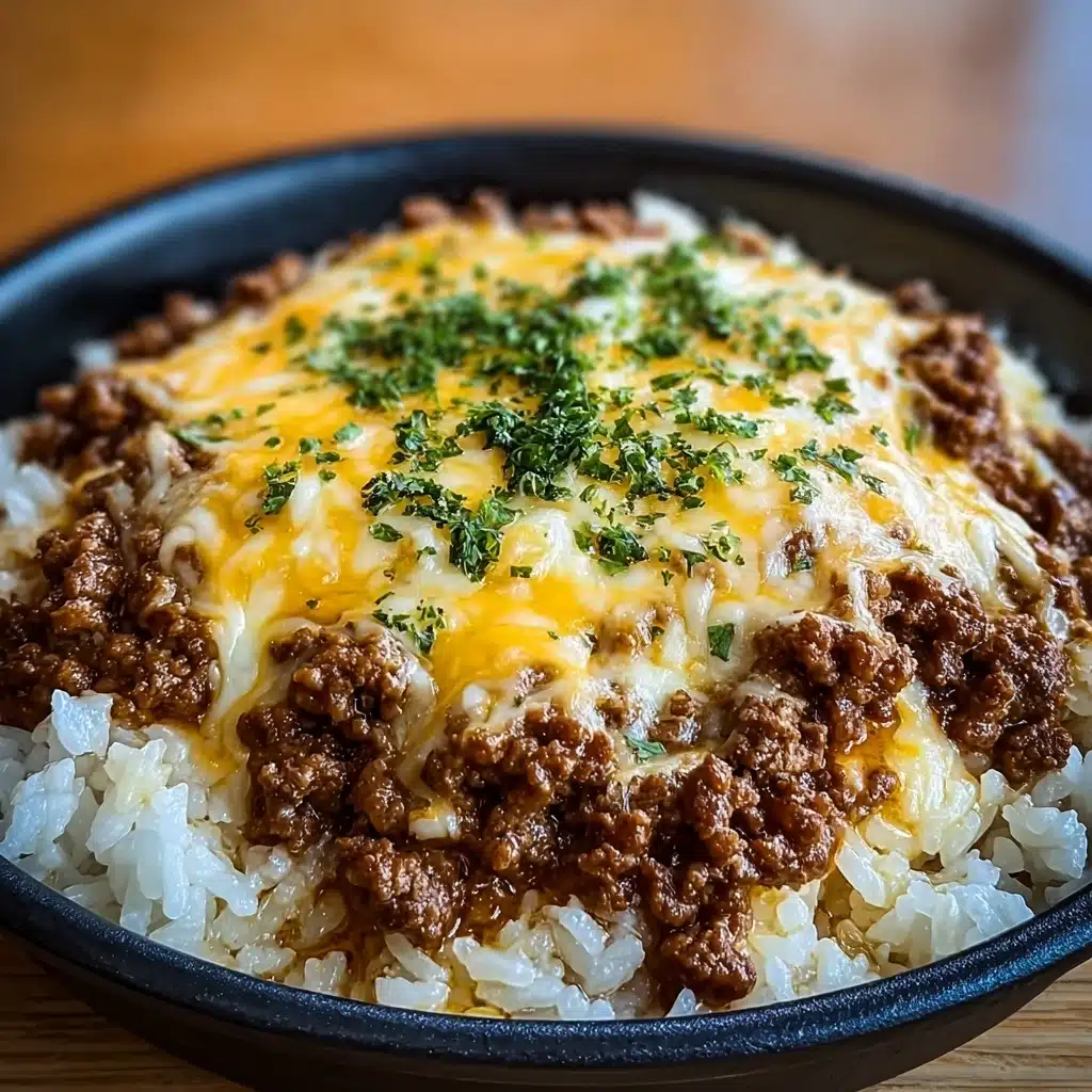 Rice Skillet with Cheddar Parmesan Sauce Recipe - Recipe Image