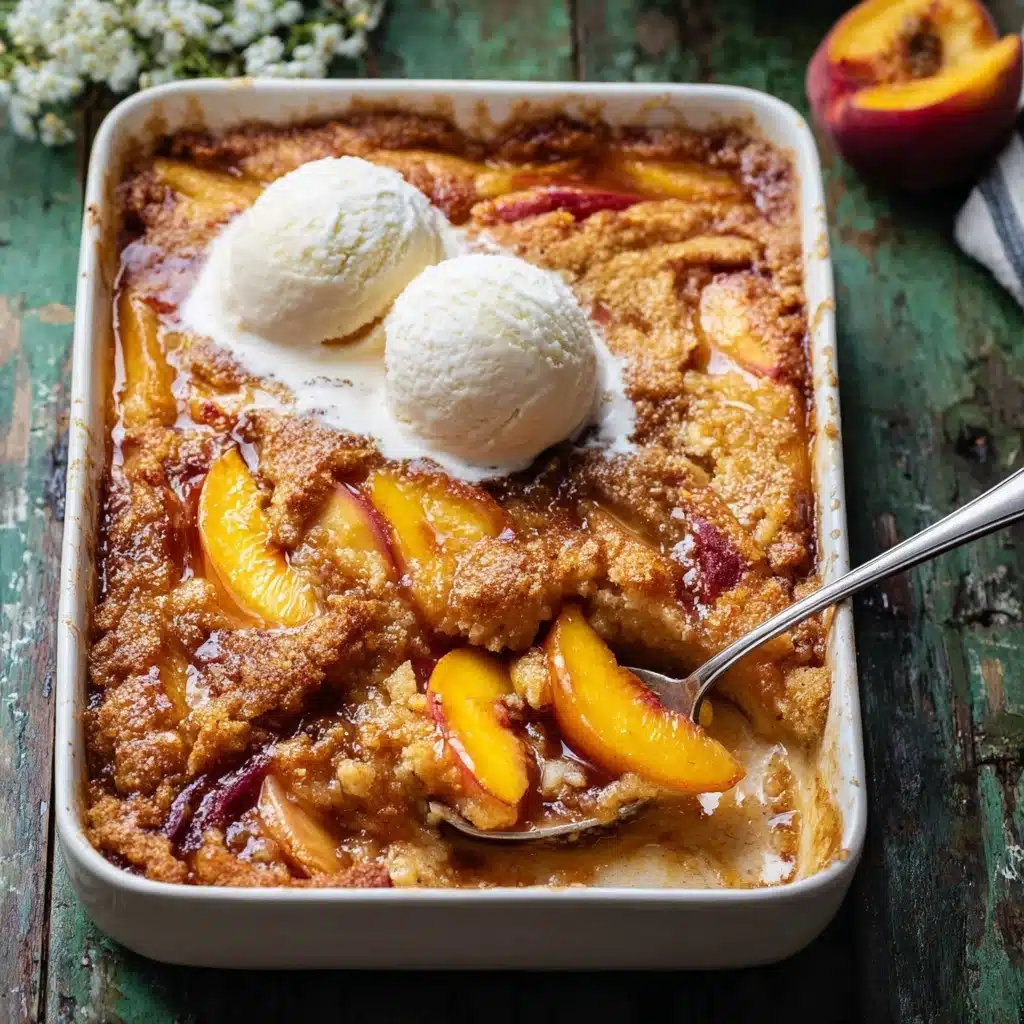 Old School Easy Brown Sugar Peach Cobbler Recipe - Recipe Image