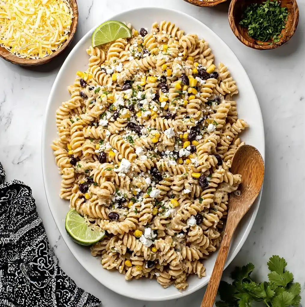 Creamy Street Corn Pasta Salad Recipe