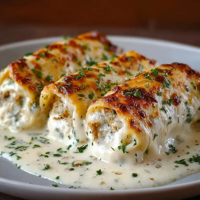 Chicken Alfredo Lasagna Rolls Recipe