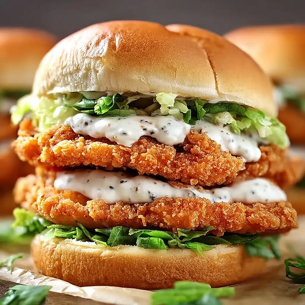 Crispy Chicken Sandwich with Garlic Mayo Recipe - Recipe Image