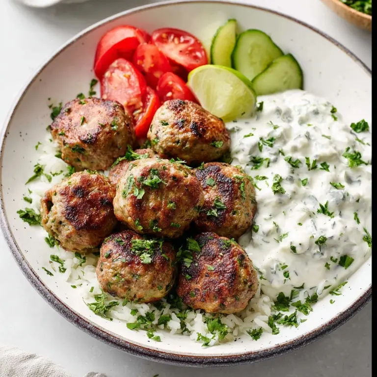 Greek Turkey Meatballs with Tzatziki Recipe
