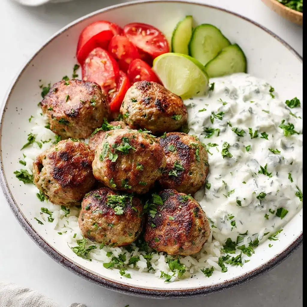 Greek Turkey Meatballs with Tzatziki Recipe - Recipe Image