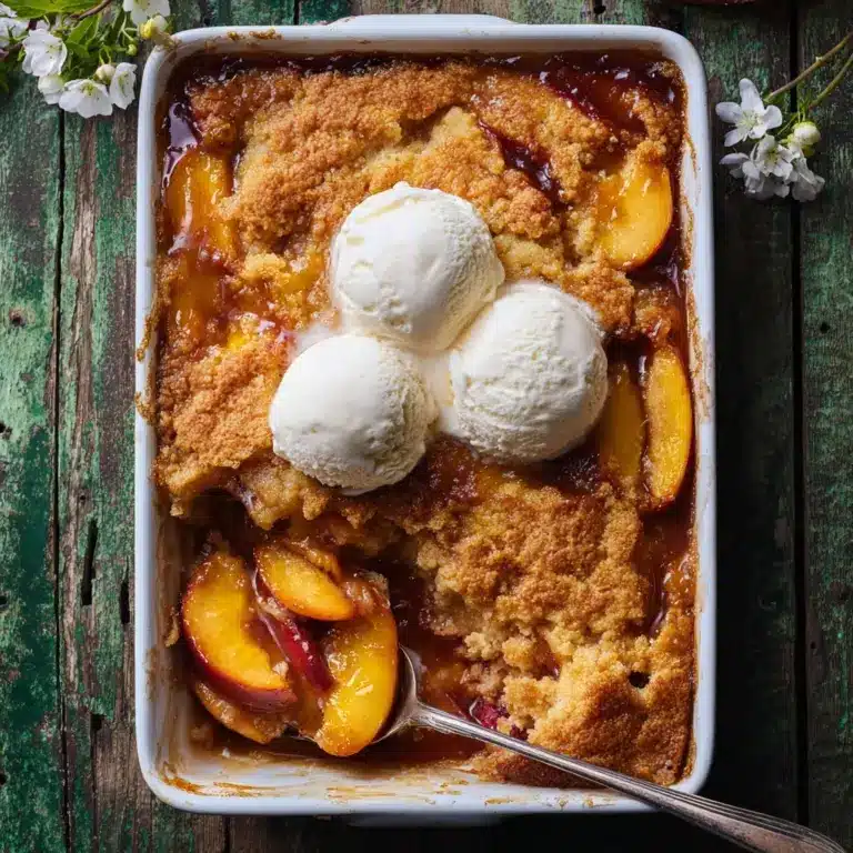 Old School Easy Brown Sugar Peach Cobbler Recipe