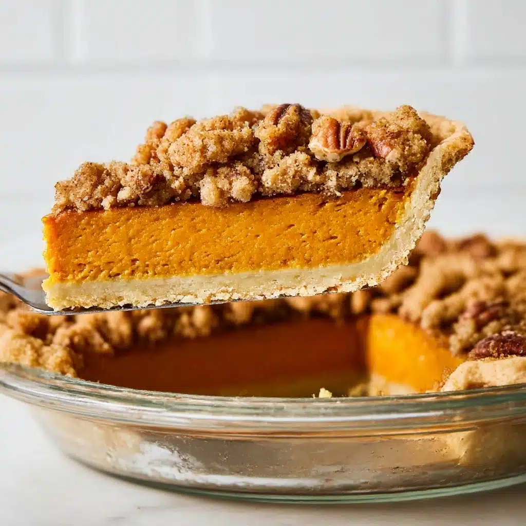Bourbon Pumpkin Pie with Salted Brown-Butter Pecan Streusel Recipe - Recipe Image
