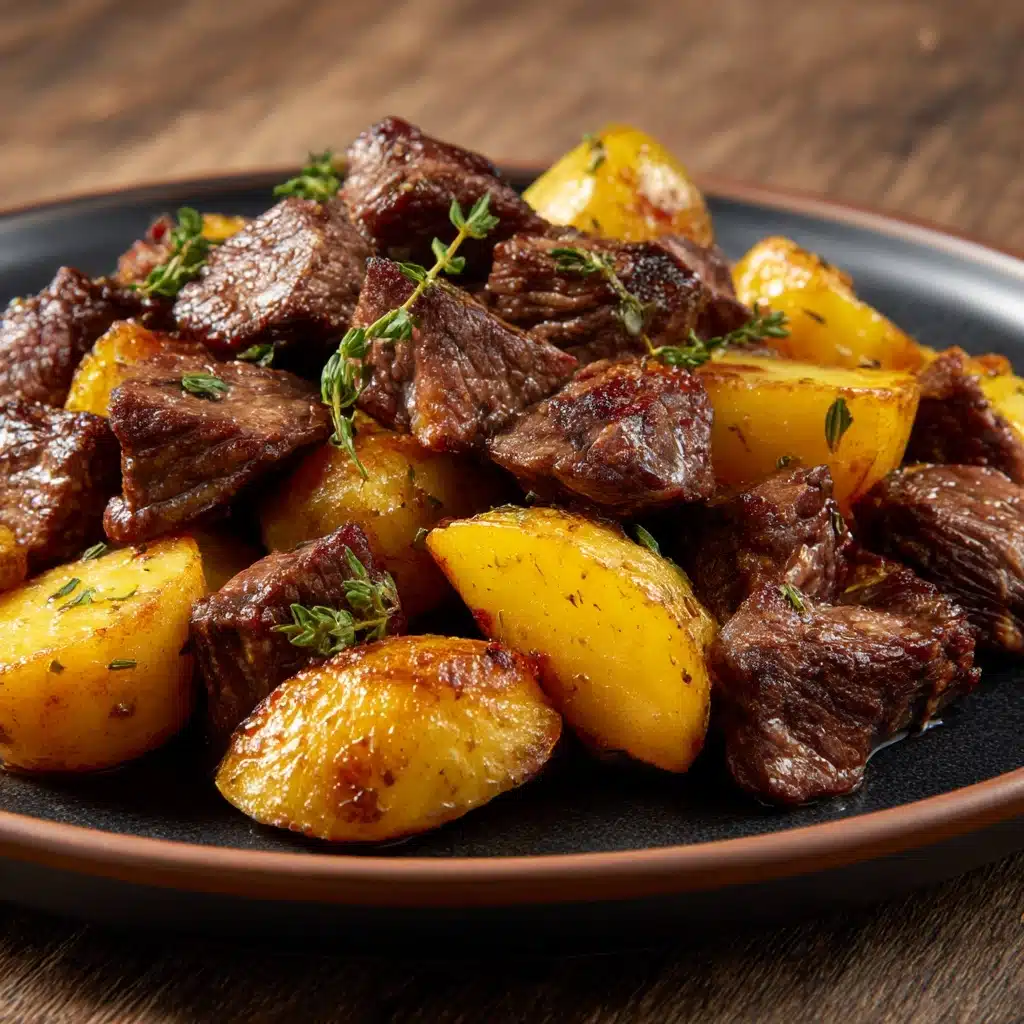 Crockpot Loaded Steak and Potato Bake Recipe - Recipe Image