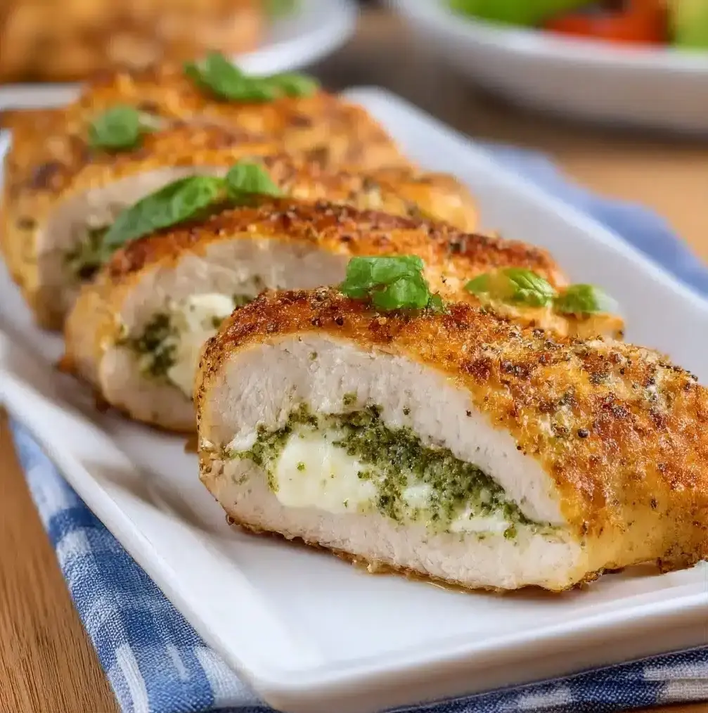 Healthy Pesto Stuffed Chicken Breast Recipe
