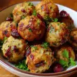 Cranberry Turkey Stuffing Balls Recipe