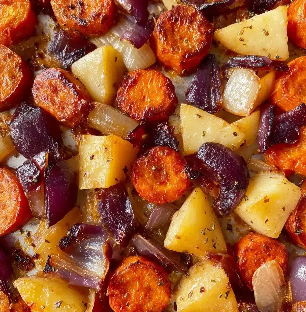 Maple Dijon Roasted Carrots and Apples Recipe
