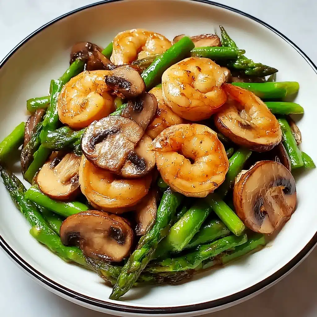 Shrimp and Asparagus Stir-Fry with Mushrooms Recipe - Recipe Image