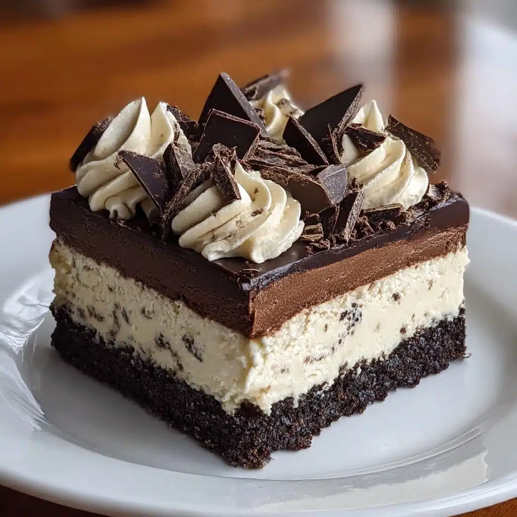 Triple Chocolate Cheesecake Decadent Layered Dessert Recipe - Recipe Image