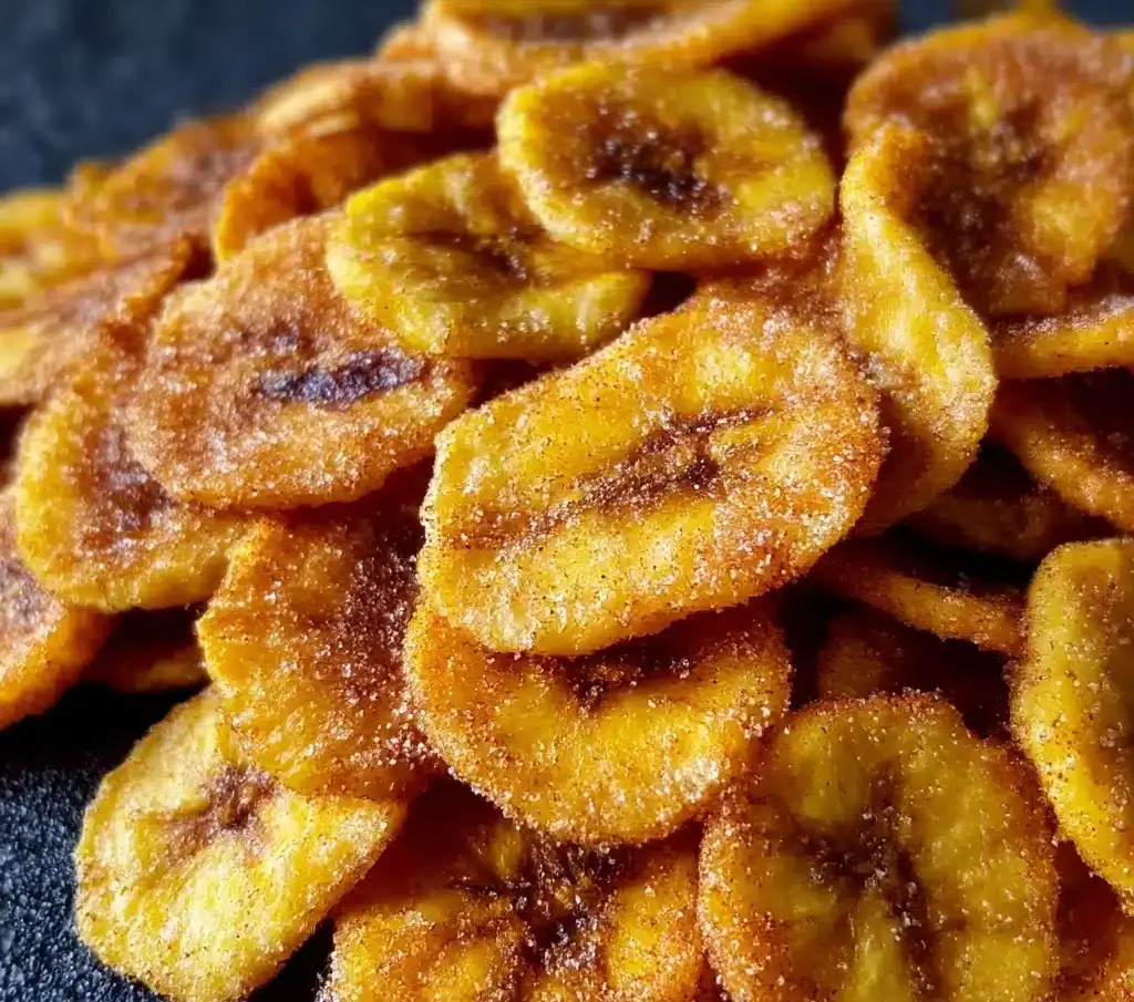 Cinnamon-Sugar Air Fryer Banana Chips : Sweet Snack Recipe