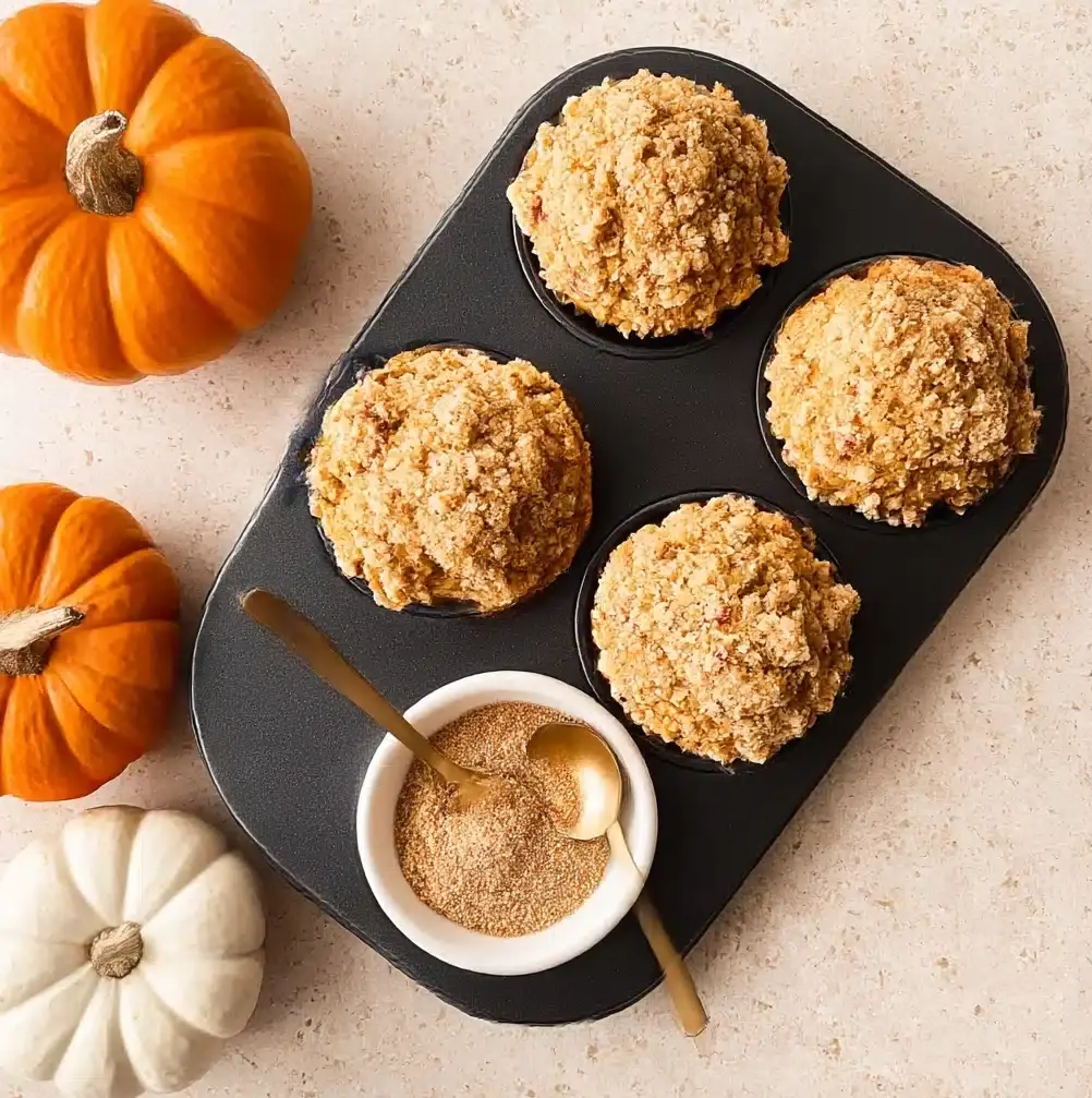 Small Batch Apple Pumpkin Streusel Muffins Recipe