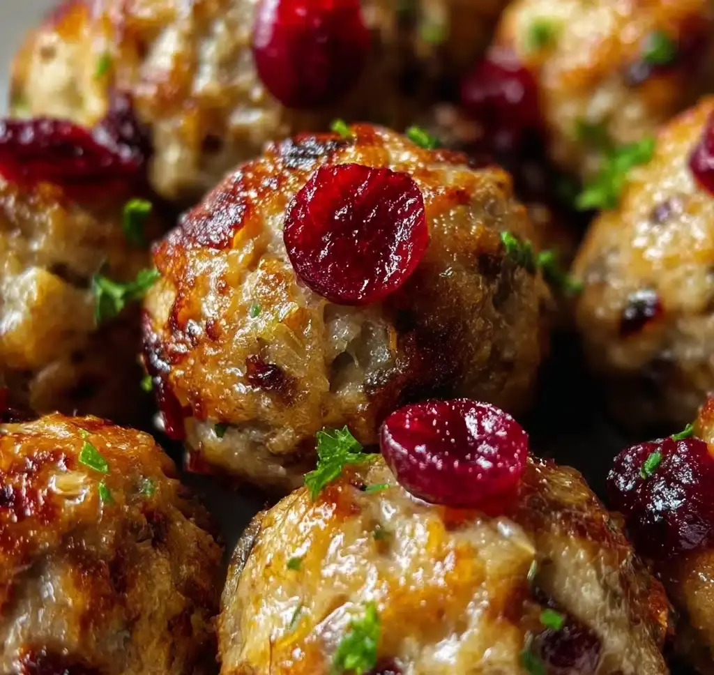Cranberry Turkey Stuffing Balls Recipe