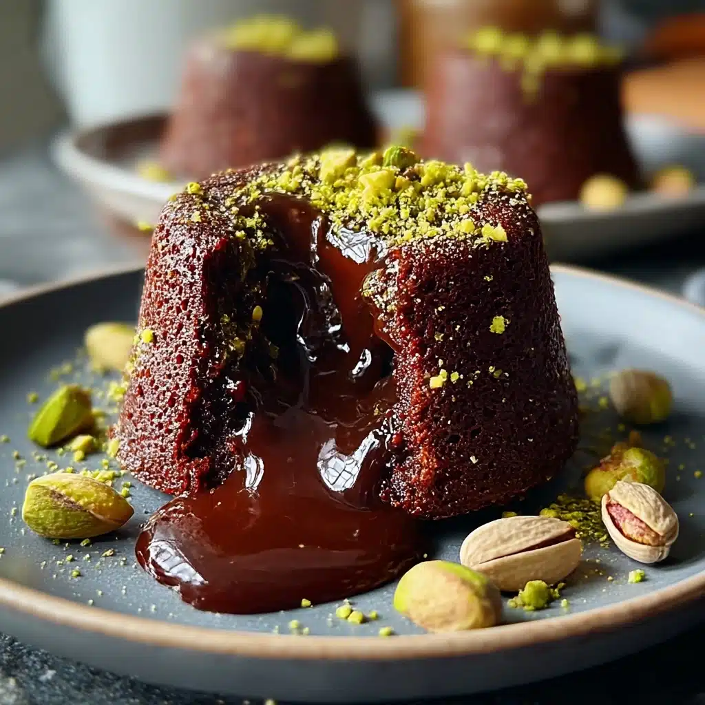 Pistachio Chocolate Lava Cakes - Recipe Image