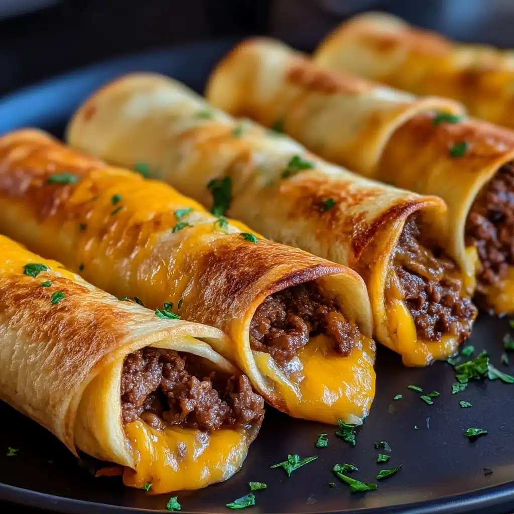 Easy Garlic Butter Beef Cheeseburger Rollups Recipe - Recipe Image
