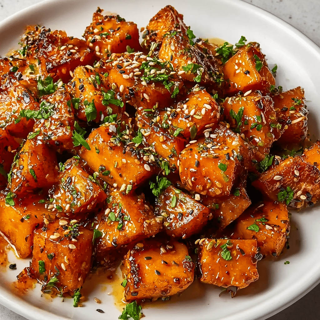 Honey Chili Smashed Sweet Potatoes Recipe - Recipe Image