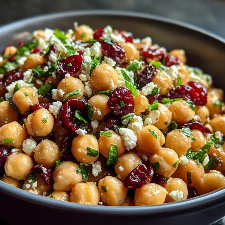 Feta and Cranberry Chickpeas Recipe