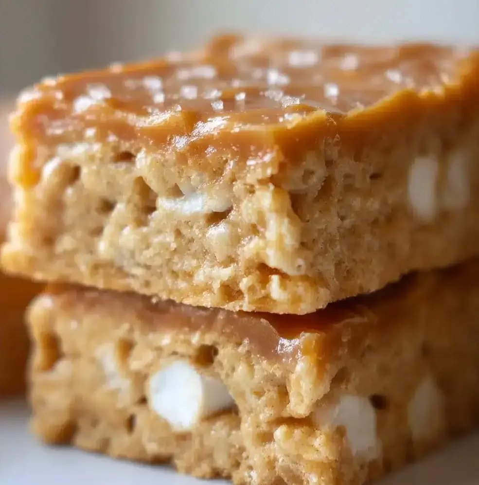 Salted Caramel Peanut Butter Rice Krispie Treats Recipe