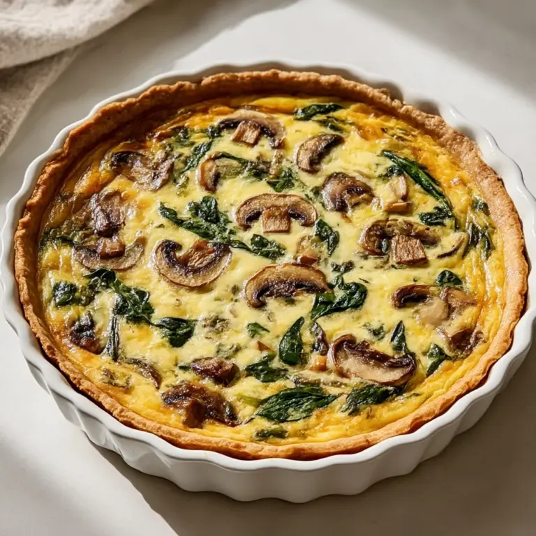 Spinach Mushroom Quiche Recipe