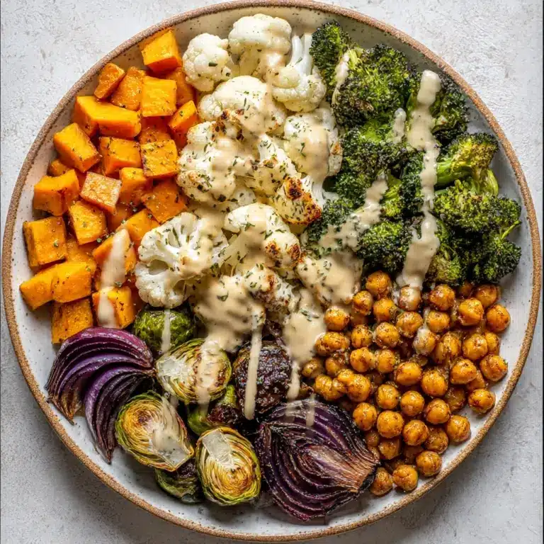 Roasted Veggie Tahini Bowls Recipe