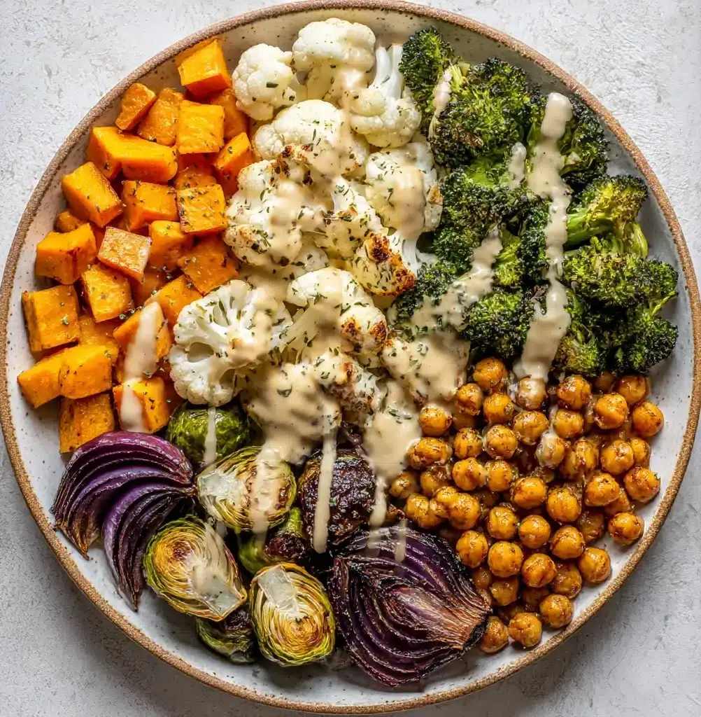 Roasted Veggie Tahini Bowls Recipe