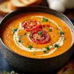 Creamy Roasted Garlic Tomato Soup Recipe