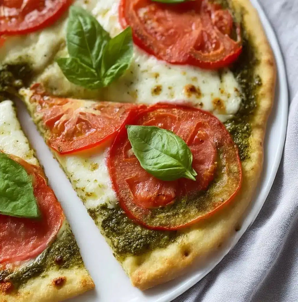 Pesto Flatbread Pizza Recipe