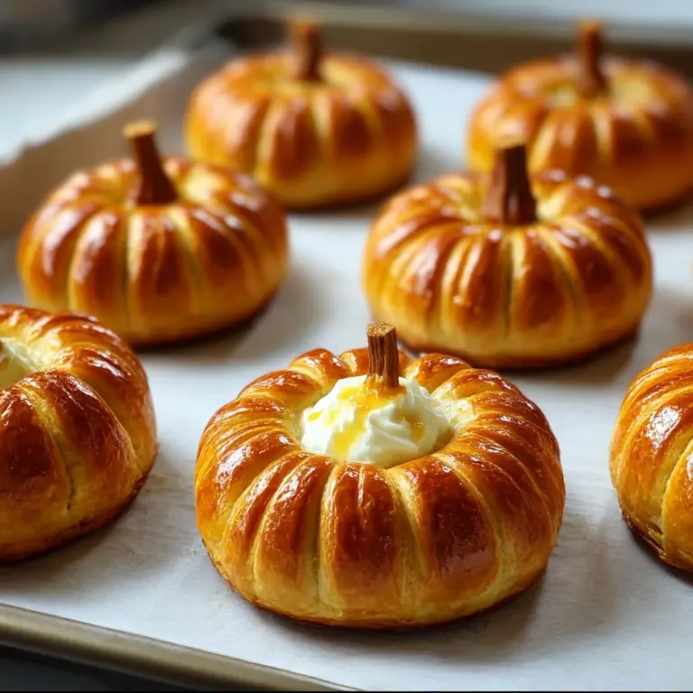 Crescent Pumpkins with Cream Cheese and Pumpkin Pie Filling Recipe