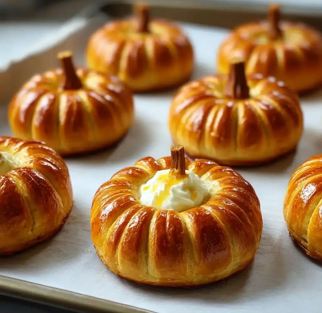 Crescent Pumpkins with Cream Cheese and Pumpkin Pie Filling Recipe