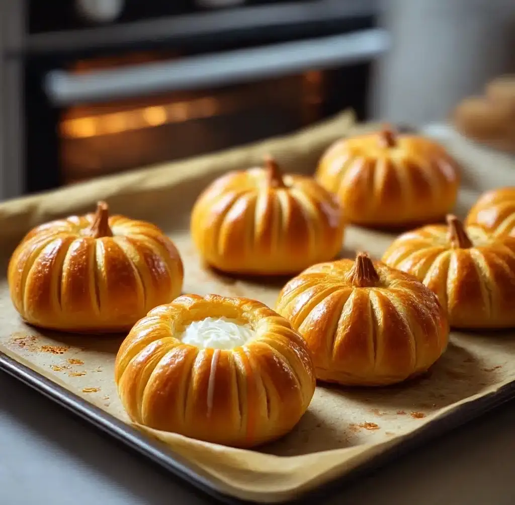Crescent Pumpkins with Cream Cheese and Pumpkin Pie Filling Recipe