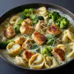 Easy Creamy Tortellini with Chicken and Broccoli Recipe