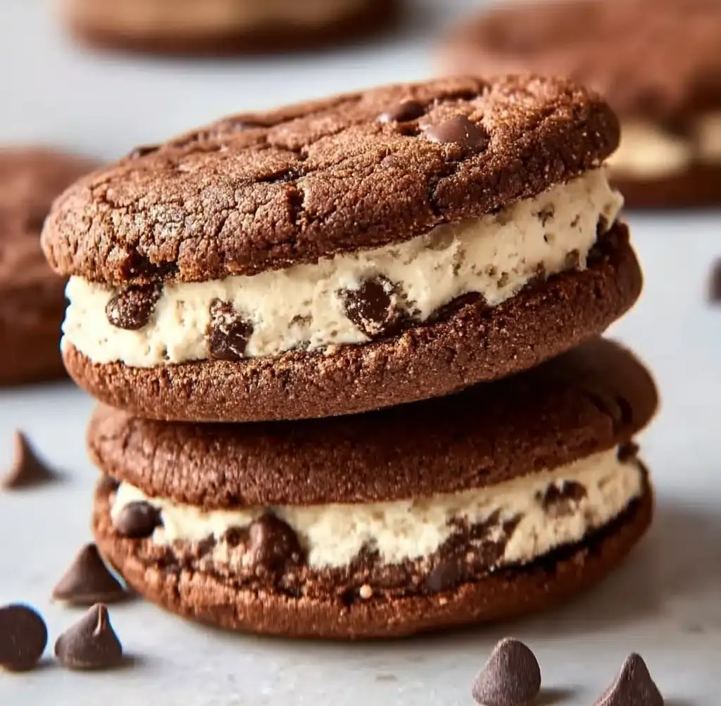 Brownie Cookie Dough Sandwich Cookies Recipe