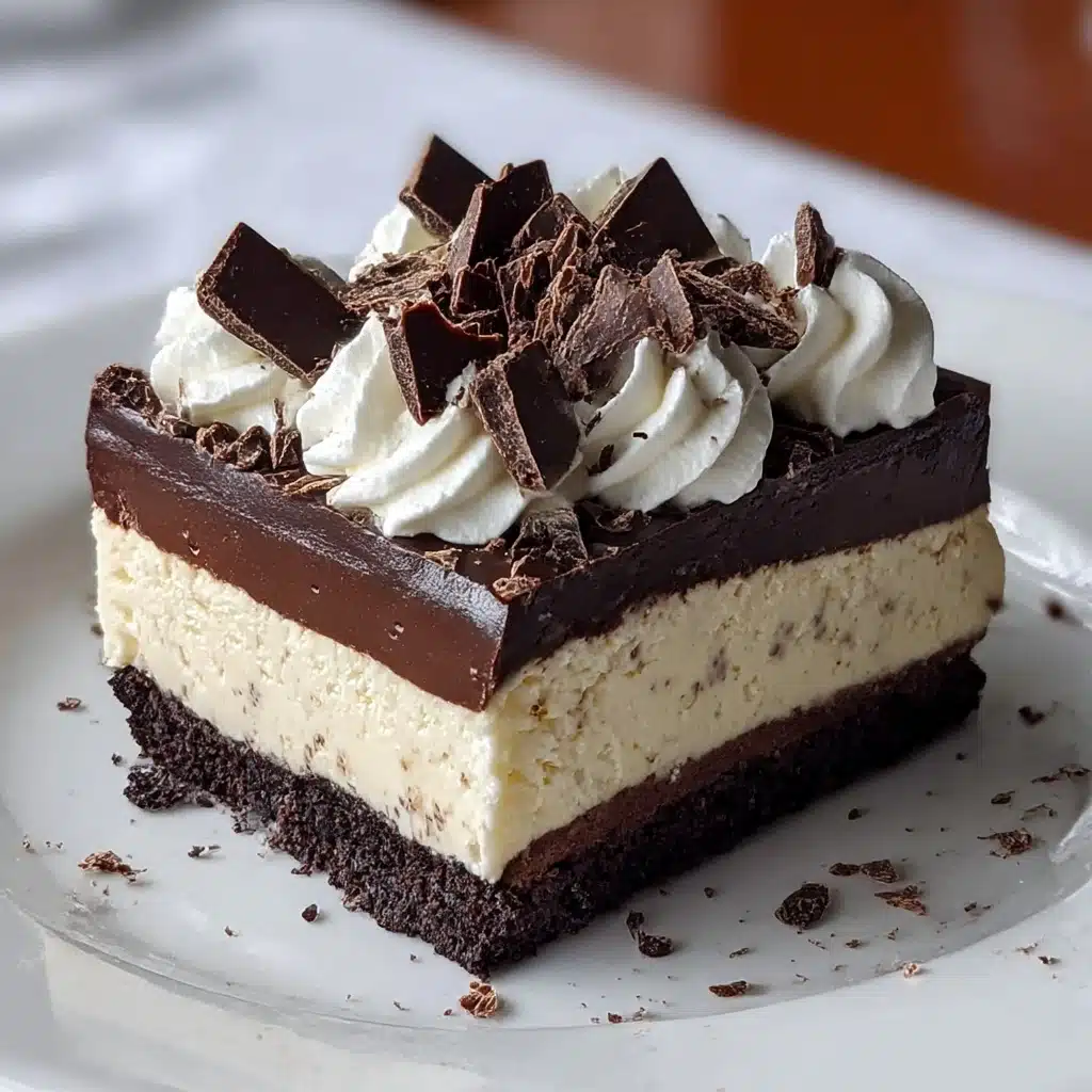 Triple Chocolate Cheesecake Decadent Layered Dessert Recipe - Recipe Image