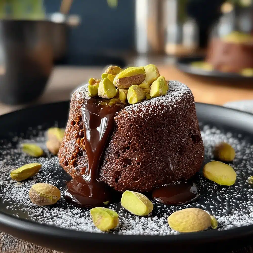 Pistachio Chocolate Lava Cakes - Recipe Image