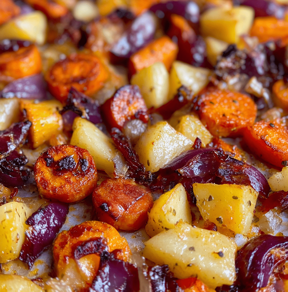 Maple Dijon Roasted Carrots and Apples Recipe