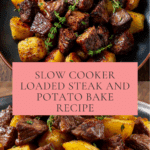 Crockpot Loaded Steak and Potato Bake Recipe