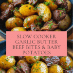 Garlic Butter Beef Bites & Potatoes make a perfect dinner Recipe