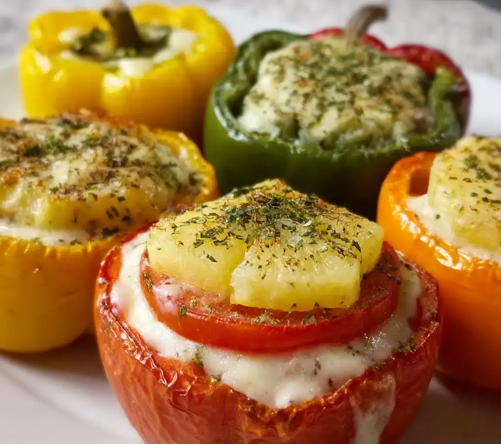 Hawaiian Pizza Stuffed Peppers Recipe