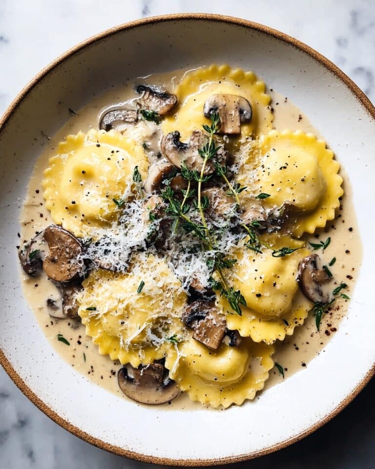 Ravioli with Mushroom Cream Sauce That Will Wow Your Taste Buds Recipe