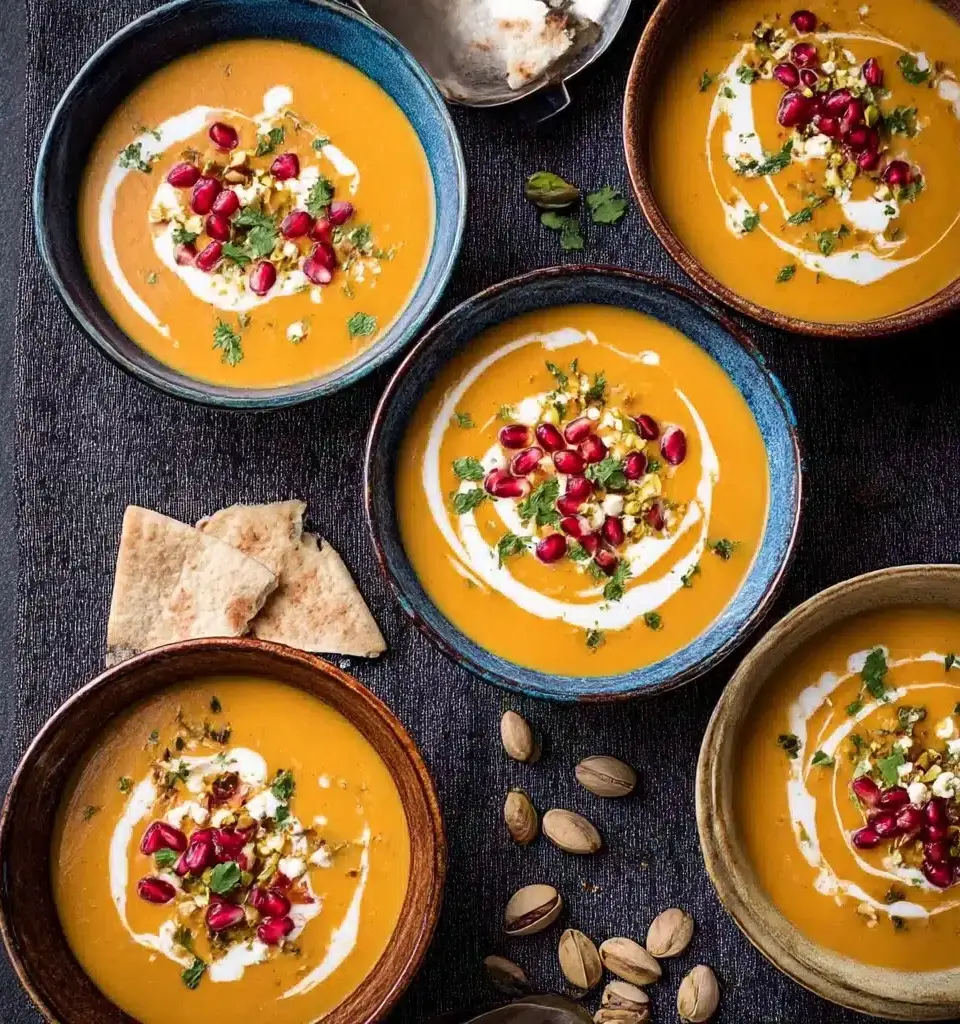 Moroccan Butternut Squash and Goat Cheese Soup Recipe