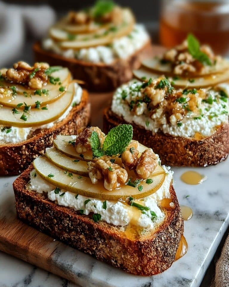 Pear & Honey Ricotta Toast Delight Recipe