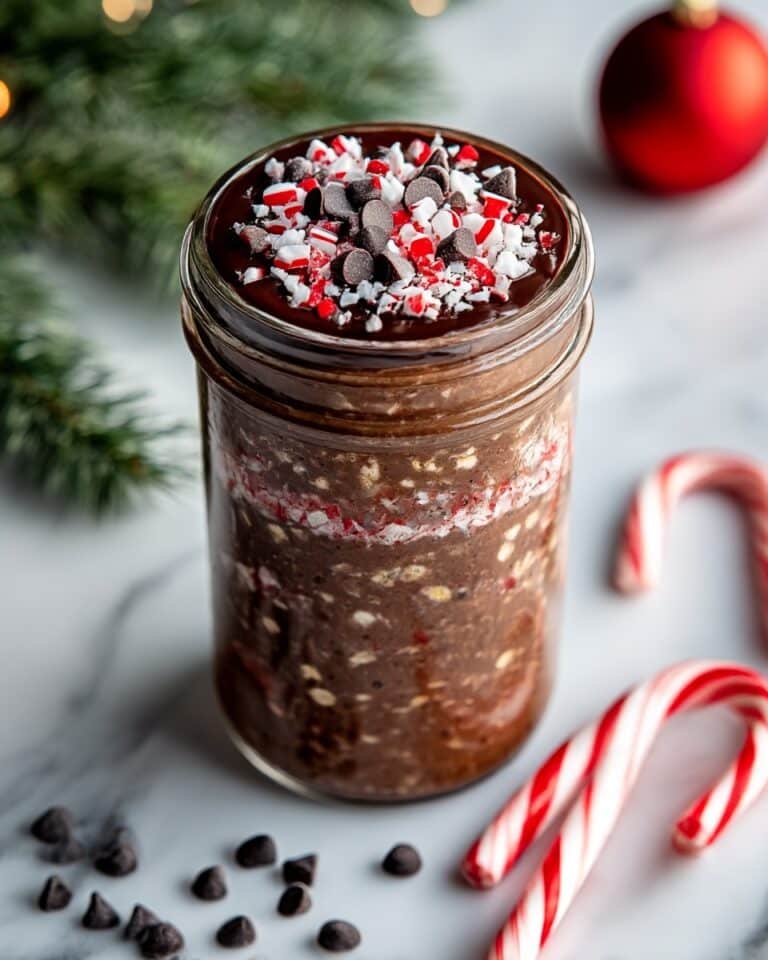 Chocolate Peppermint Overnight Oats Recipe