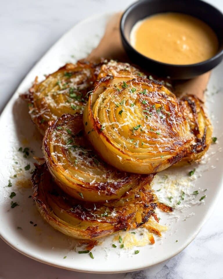 Oven Roasted Garlic Cabbage Steaks Recipe