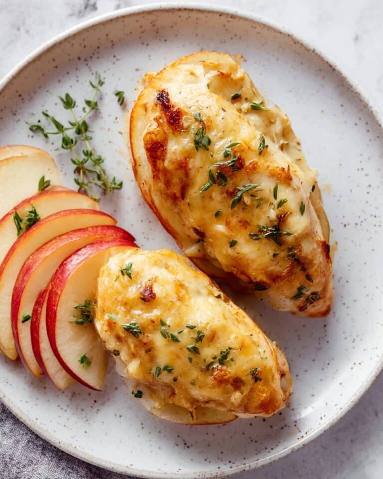 Maple Glazed Apple and Brie Stuffed Chicken Recipe