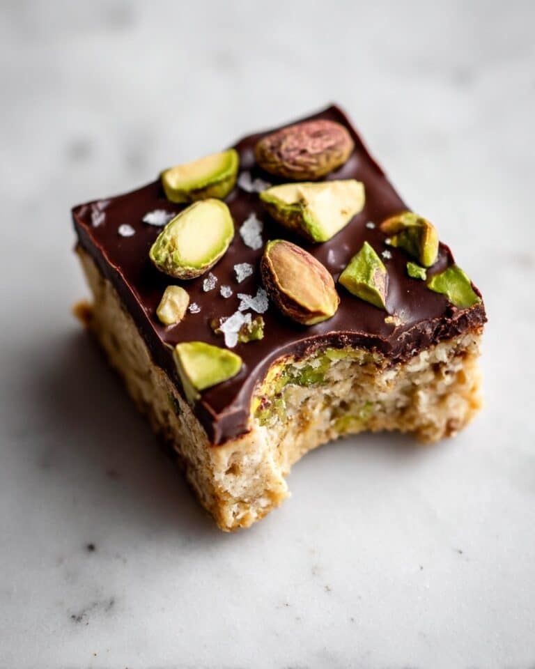 Salted Dark Chocolate Pistachio Quinoa Crunch Bars Recipe